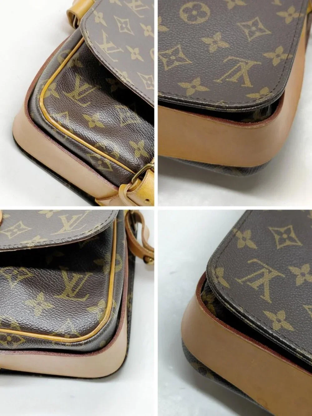 Authentic Vintage Louis Vuitton Cartouchiere MM Monogram Canvas Crossbody Bag